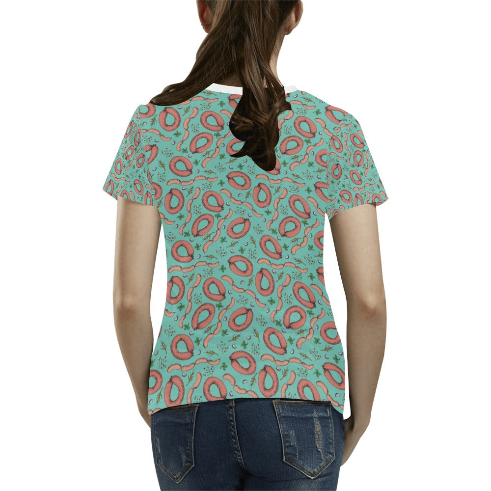Sausage Print Design LKS303 Women's T-shirt