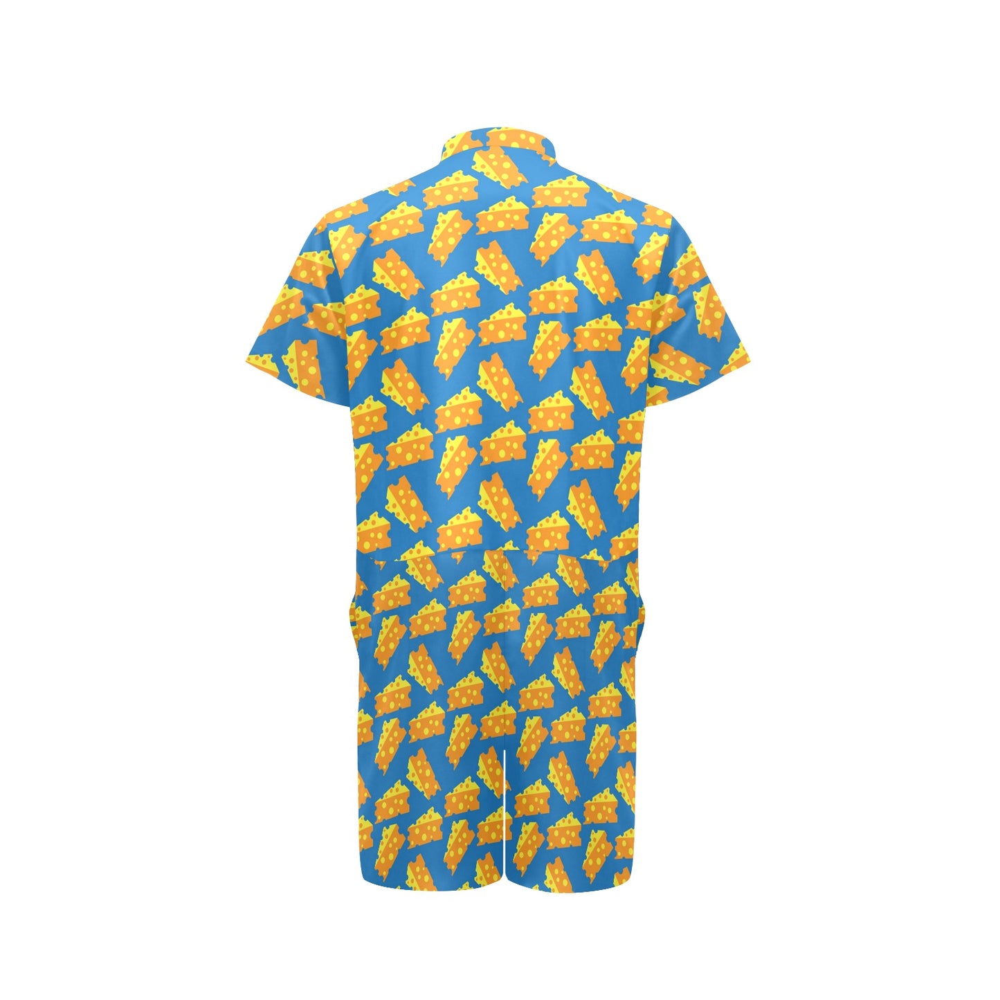 Cheese Pattern Print Design 05 Men's Romper