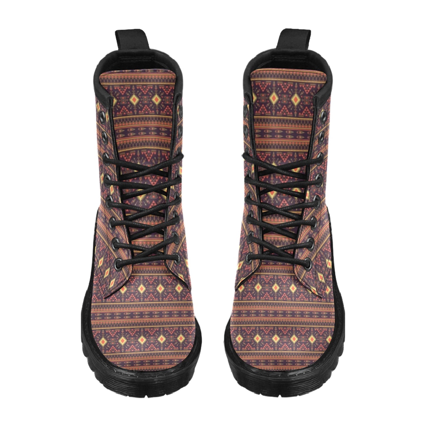 Southwest Ethnic Design Themed Print Women's Boots