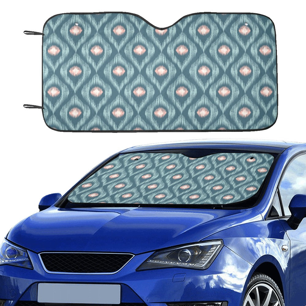 Ikat Print Design LKS402 Car front Windshield Sun Shade