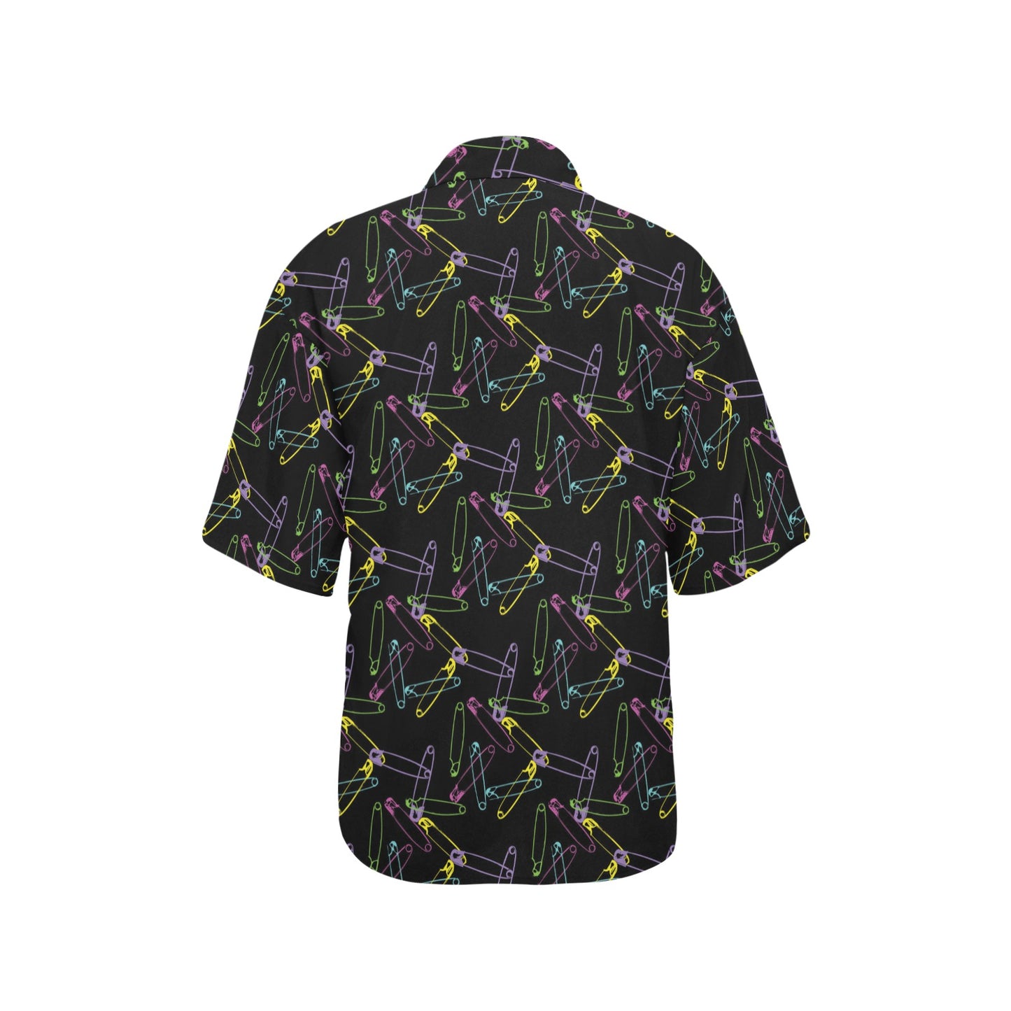 Safety Pin Print Design LKS304 Women's Hawaiian Shirt