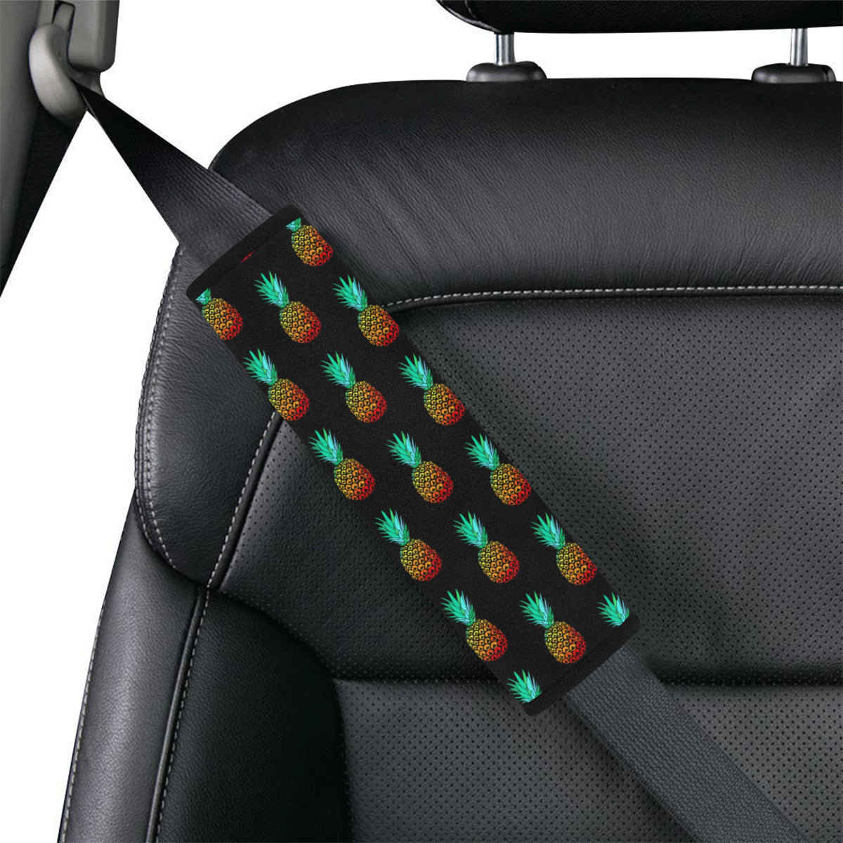 Pineapple Pattern Print Design A05 Car Seat Belt Cover
