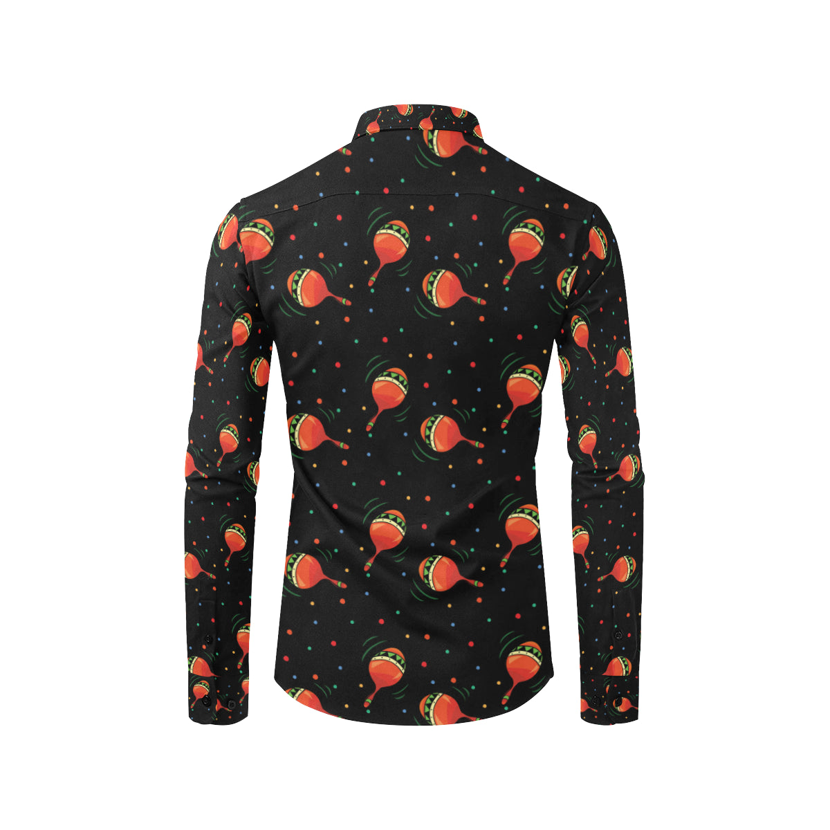 Maracas Pattern Print Design 03 Men's Long Sleeve Shirt