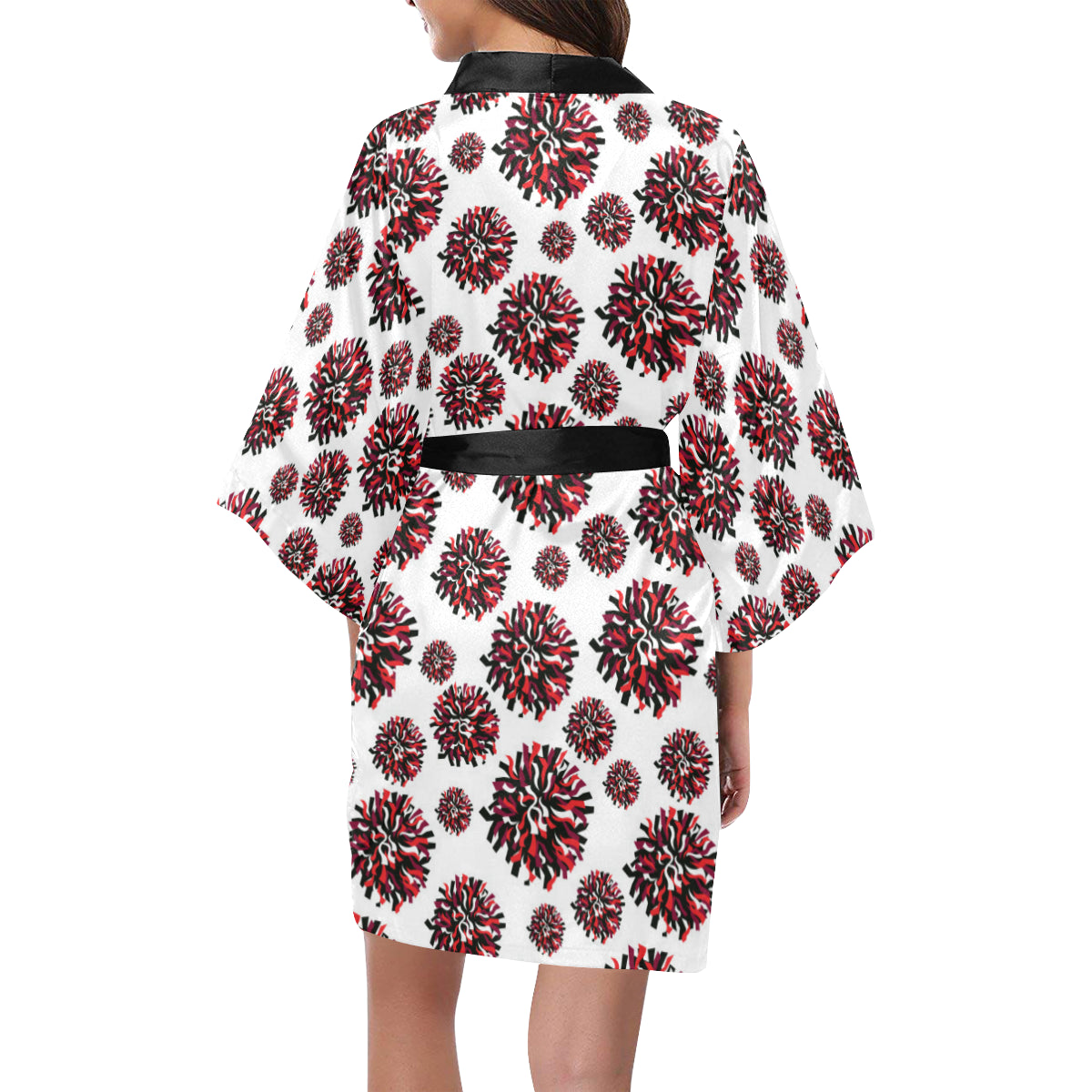 Cheerleader Pattern Print Design 01 Women's Short Kimono