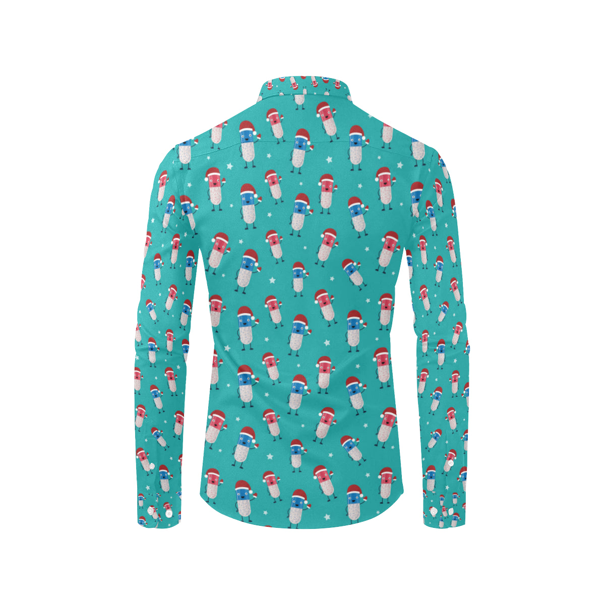 Pill Pattern Print Design A03 Men's Long Sleeve Shirt