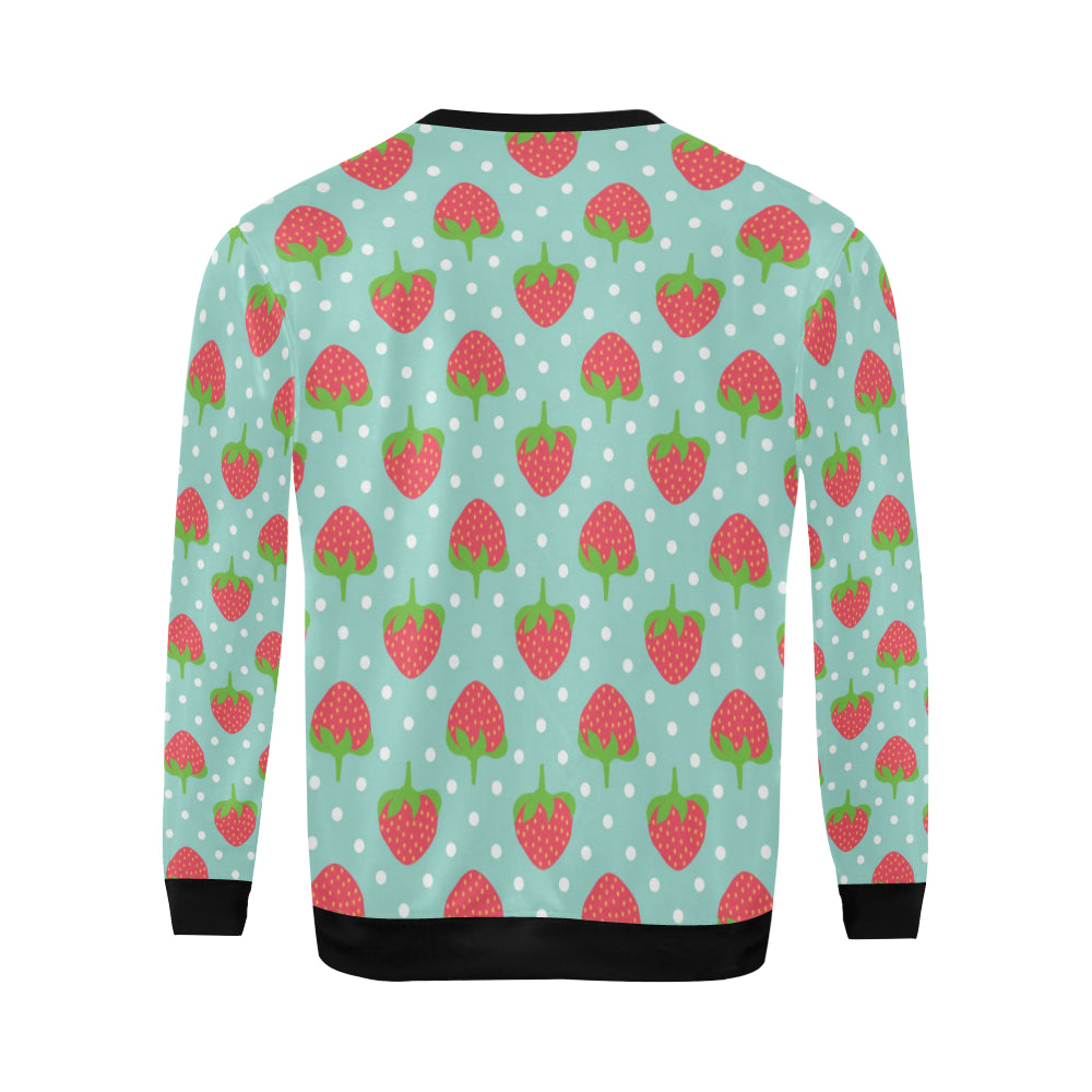 Strawberry Pattern Print Design SB06 Men Long Sleeve Sweatshirt