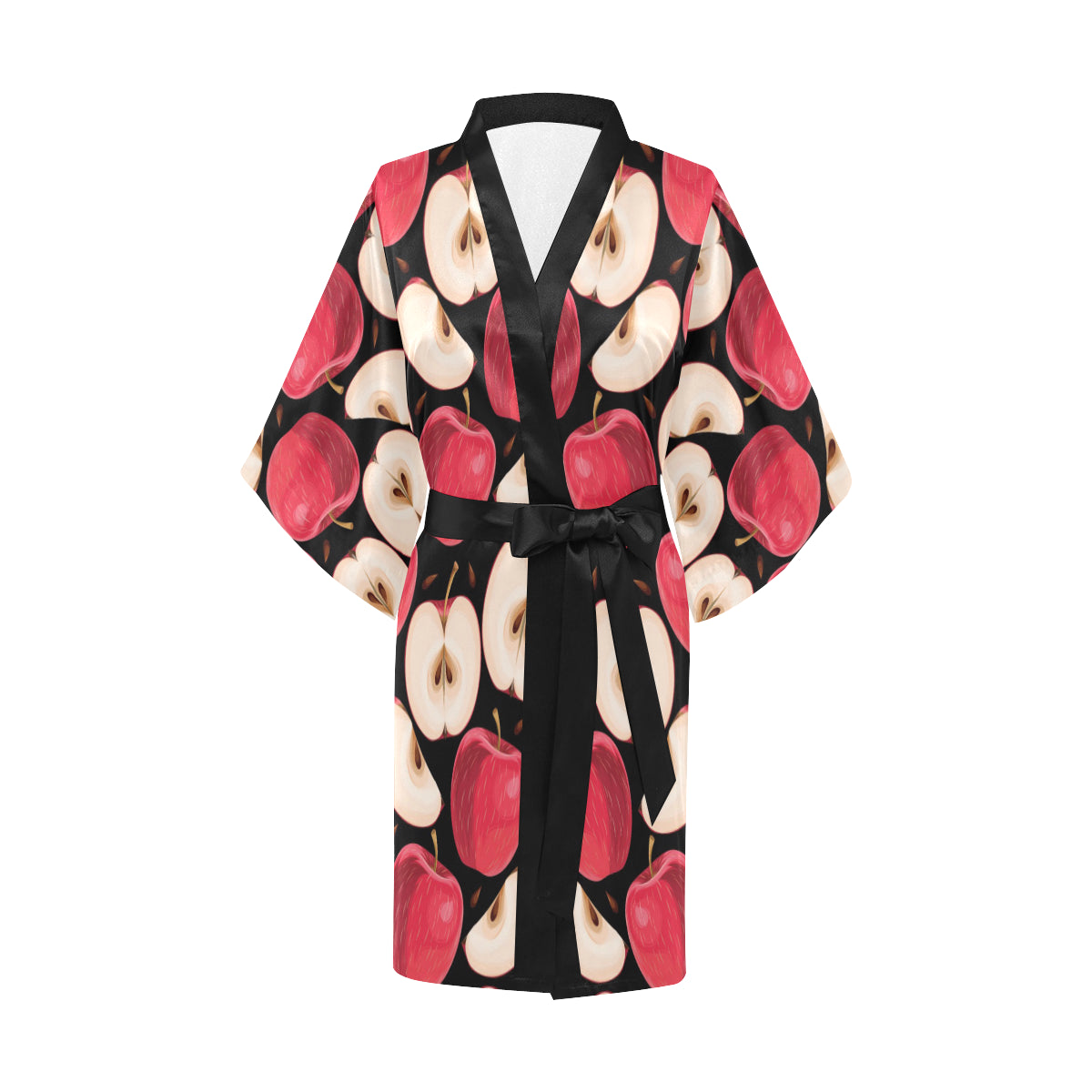 Apple Pattern Print Design AP02 Women Kimono Robe