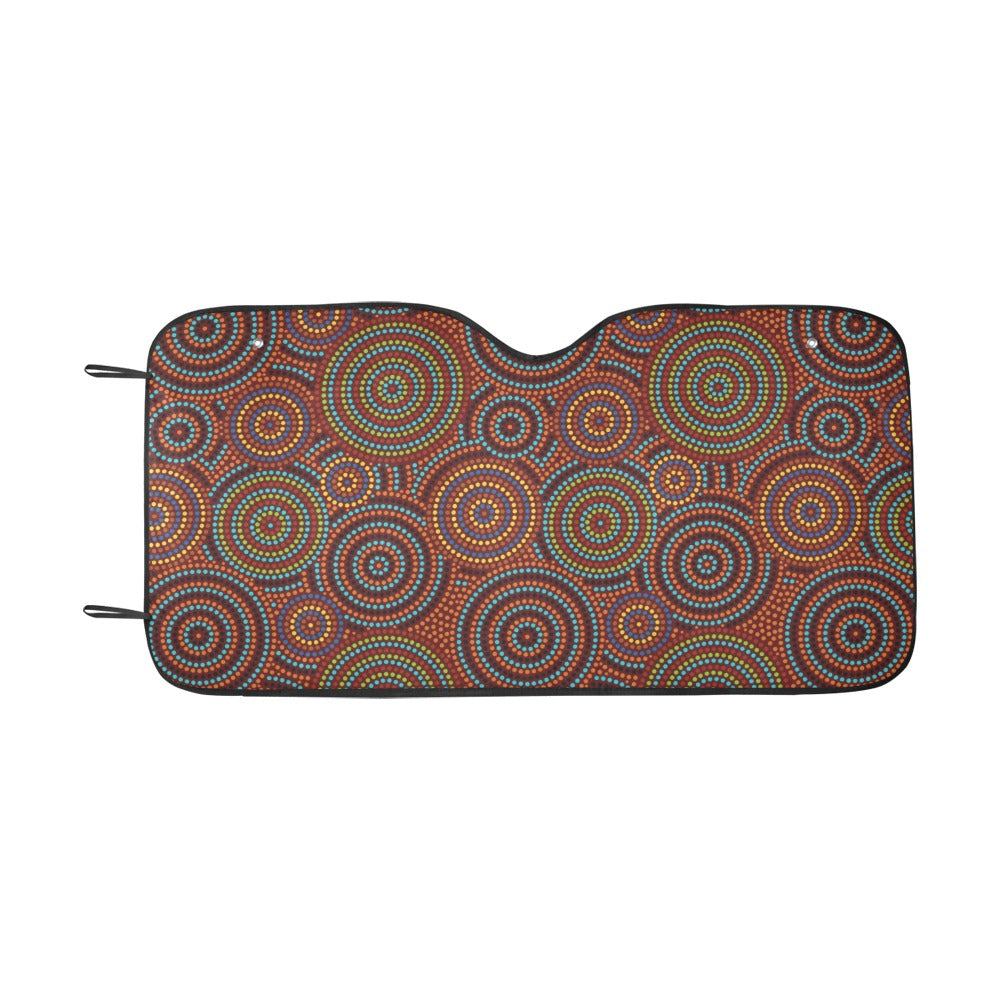 Aboriginal Print Design LKS403 Car front Windshield Sun Shade