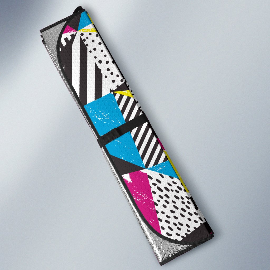 80s Pattern Print Design 2 Car Sun Shade-JORJUNE.COM