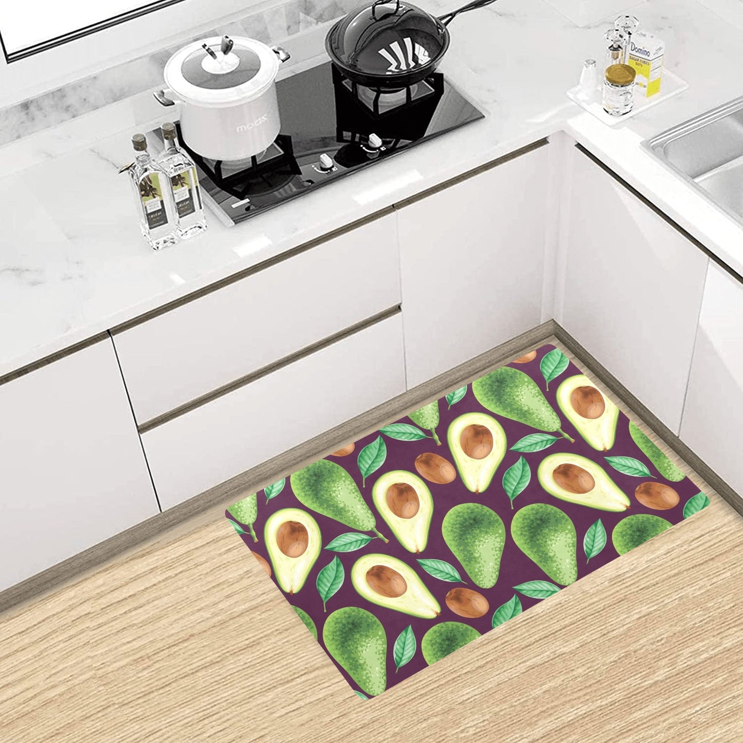Avocado Pattern Print Design AC08 Kitchen Mat