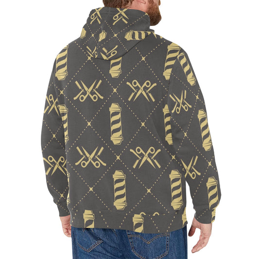 Barber Design Print Pattern JJ008 Men's Pullover Hoodie