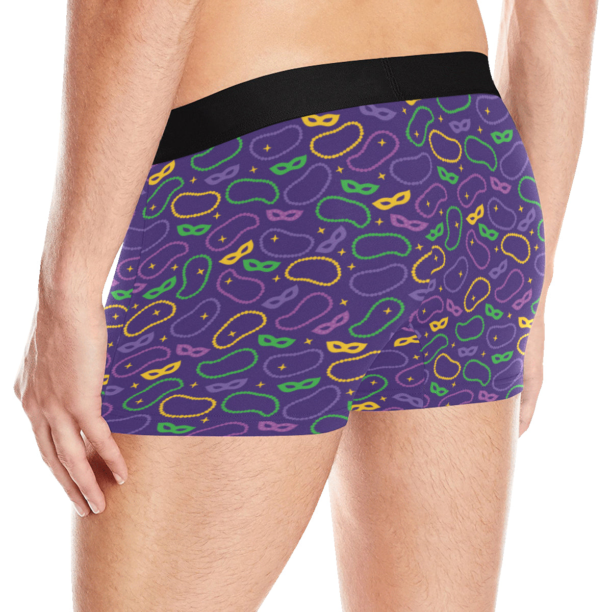 Mardi Gras Pattern Print Design 04 Men's Boxer Briefs
