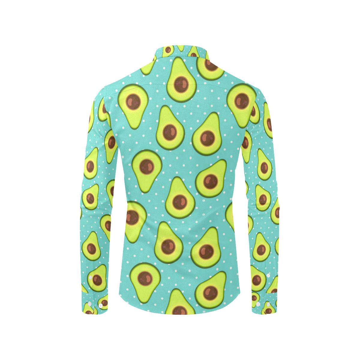 Avocado Pattern Print Design AC012 Men's Long Sleeve Shirt