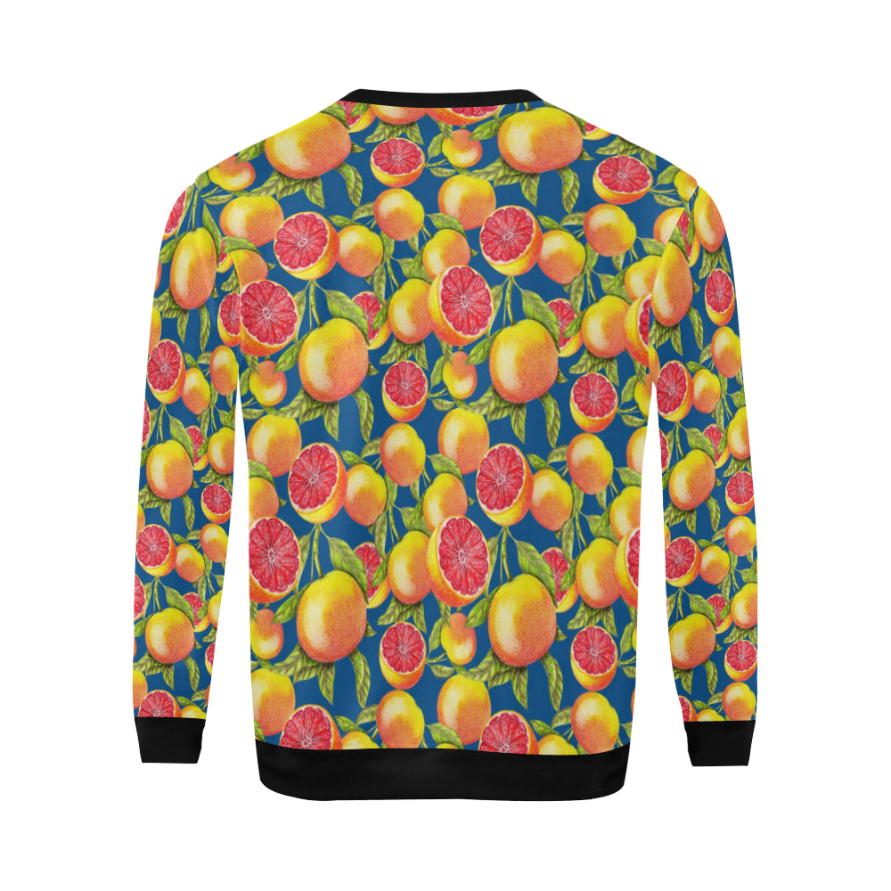 Grapefruit Pattern Print Design GF04 Men Long Sleeve Sweatshirt