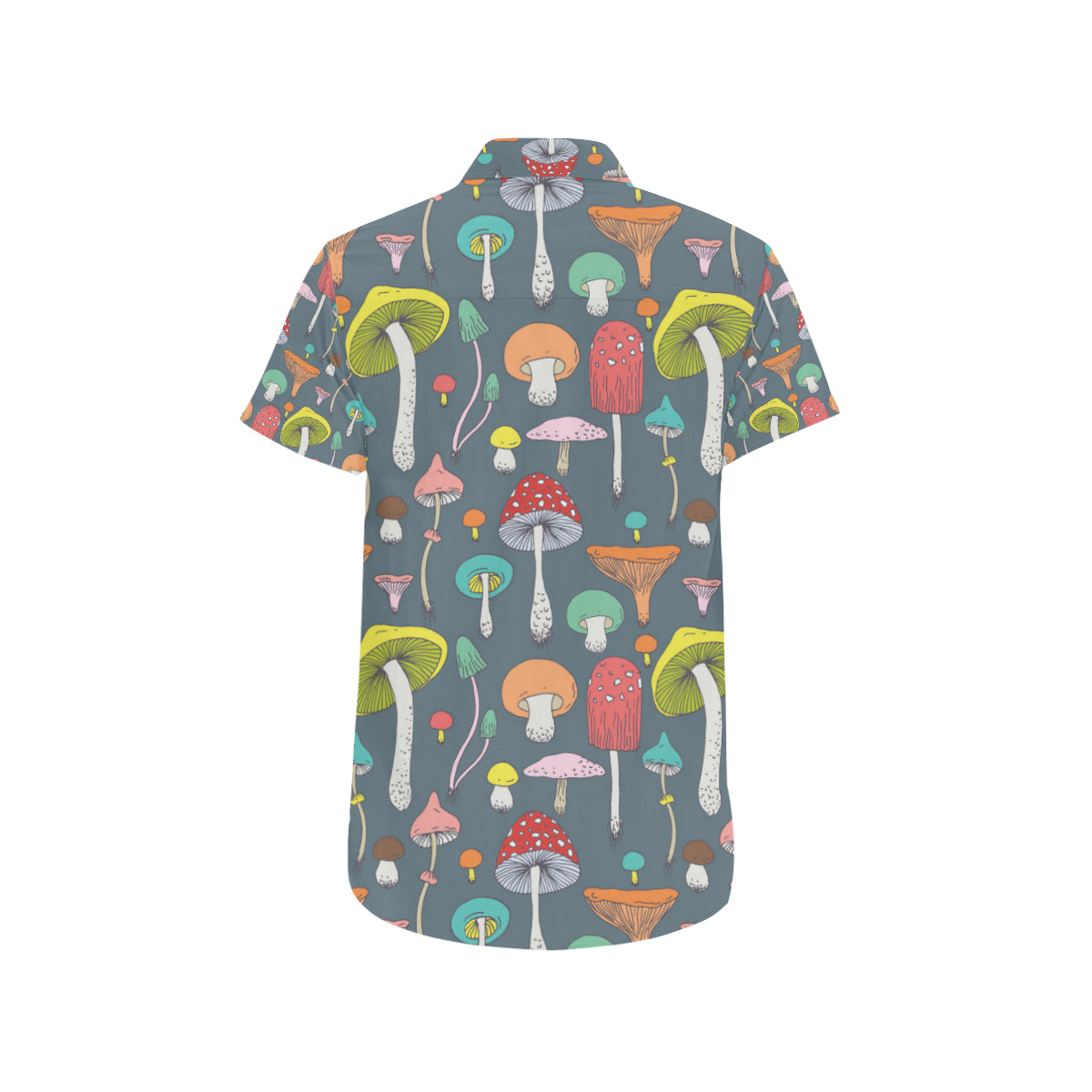 Mushroom Pattern Print Design A03 Men's Short Sleeve Button Up Shirt