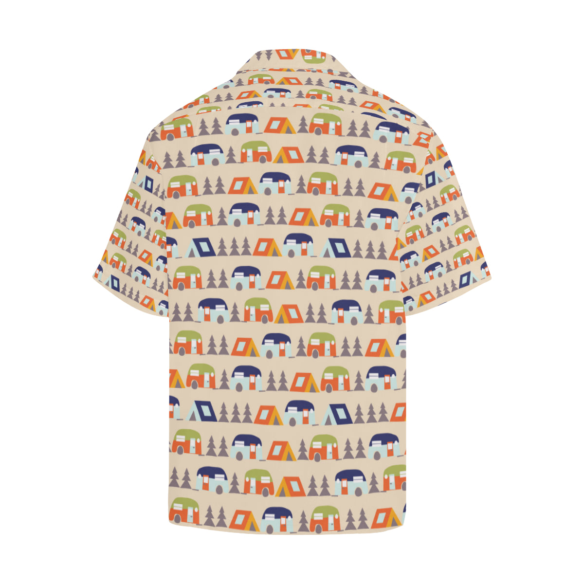 Camper Tent Pattern Print Design 03 Men's Hawaiian Shirt