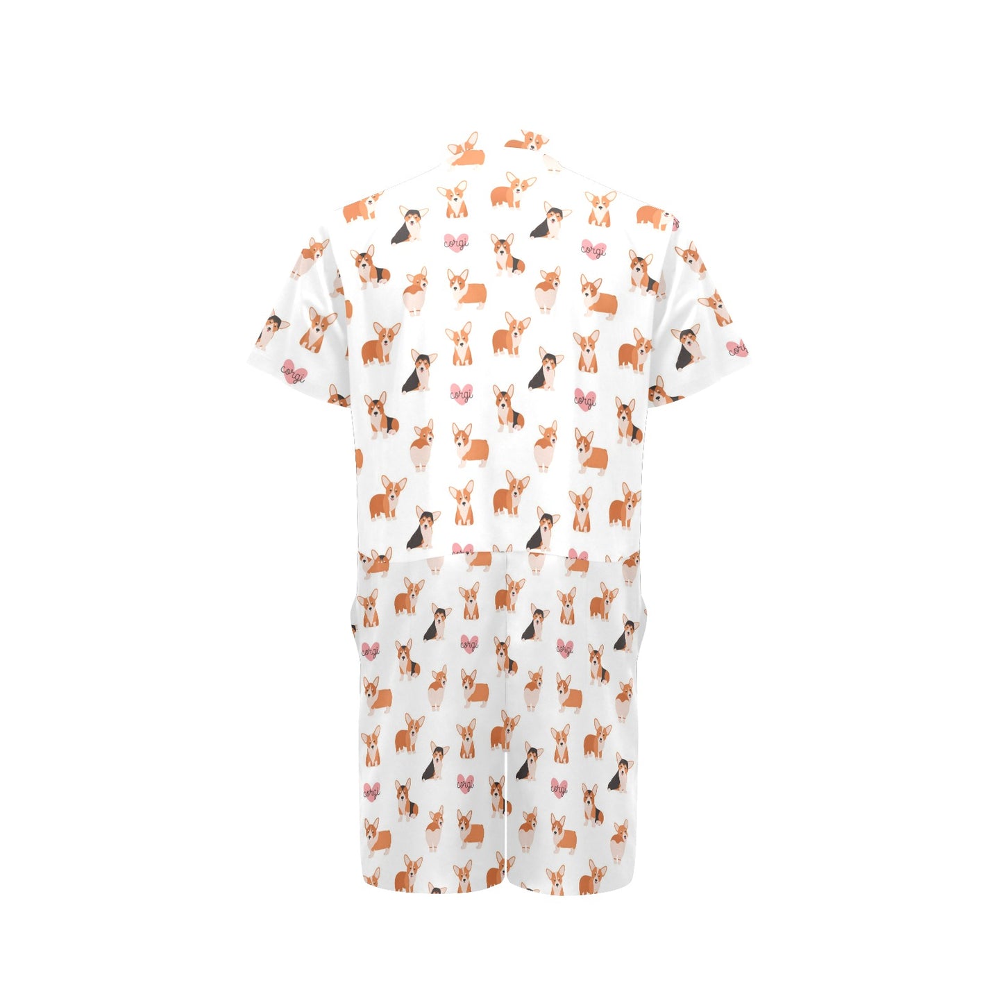 Cardigan Welsh Corgis Pattern Print Design 02 Men's Romper
