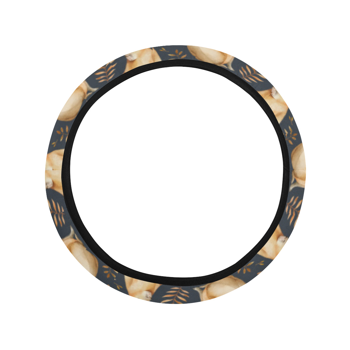 Capybara Pattern Print Design 02 Steering Wheel Cover with Elastic Edge