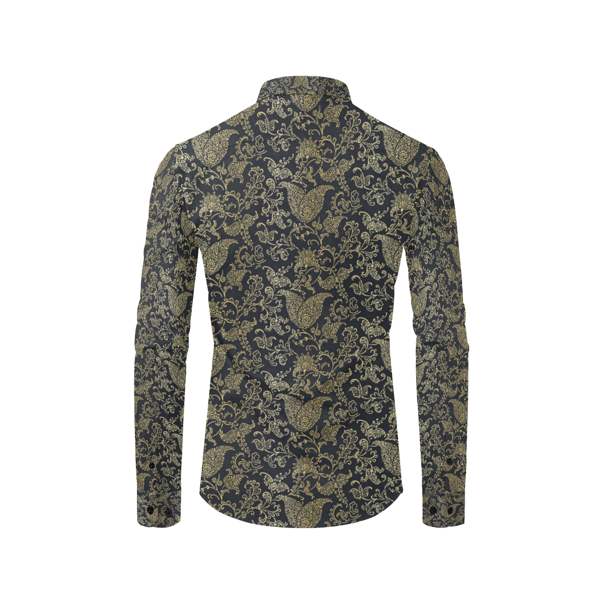 Brocade Pattern Print Design 04 Men's Long Sleeve Shirt