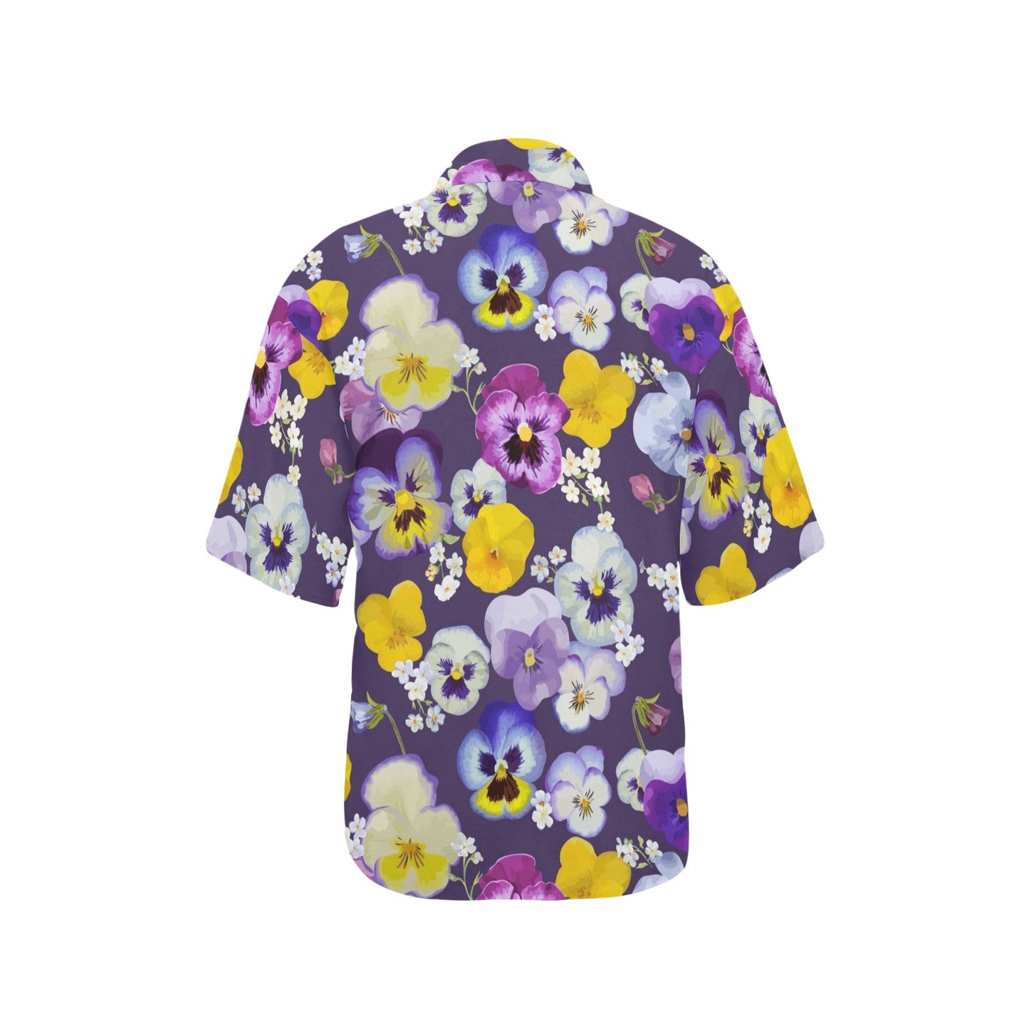 Pansy Pattern Print Design PS02 Women's Hawaiian Shirt