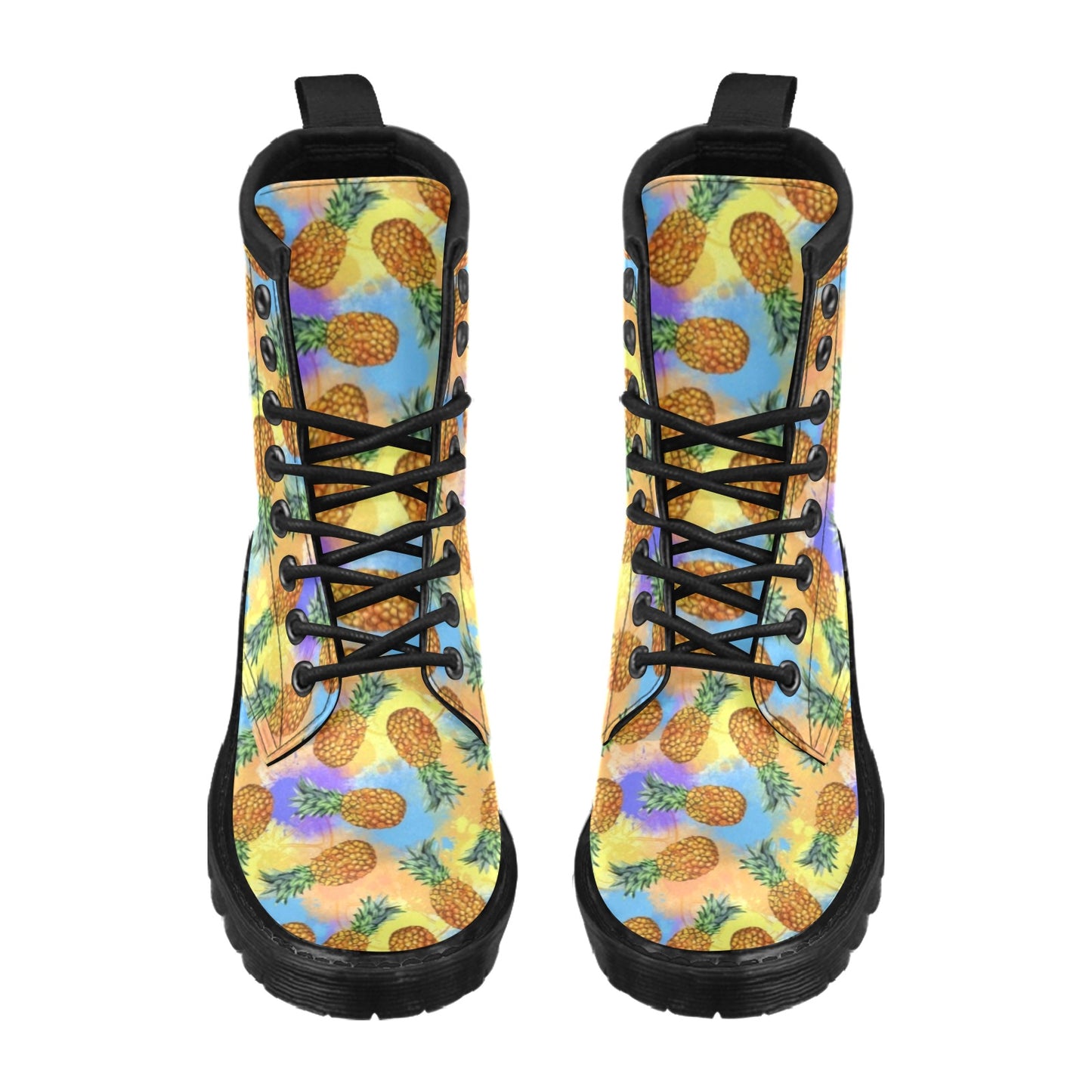 Pineapple Pattern Print Design PP09 Women's Boots