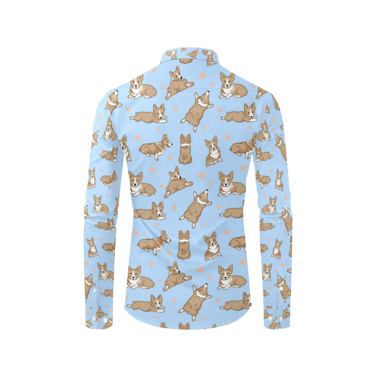 Pembroke Welsh Corgis Pattern Print Design A05 Men's Long Sleeve Shirt