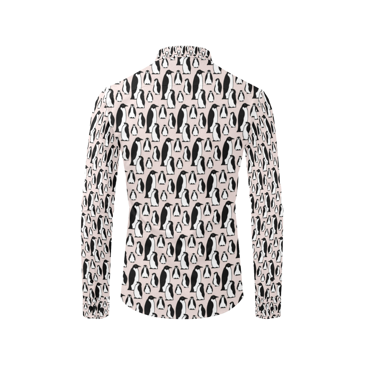 Penguin Themed Men's Long Sleeve Shirt