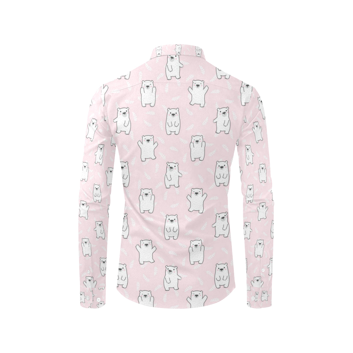 Polar Bear Pattern Print Design PB09 Men's Long Sleeve Shirt