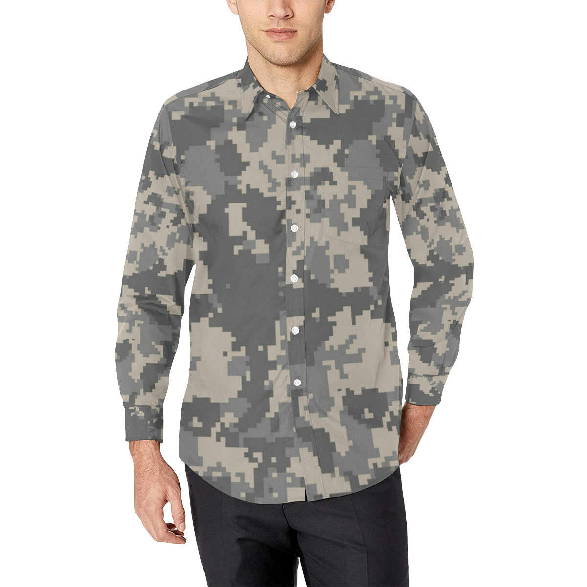 ACU Digital Camouflage Men's Long Sleeve Shirt
