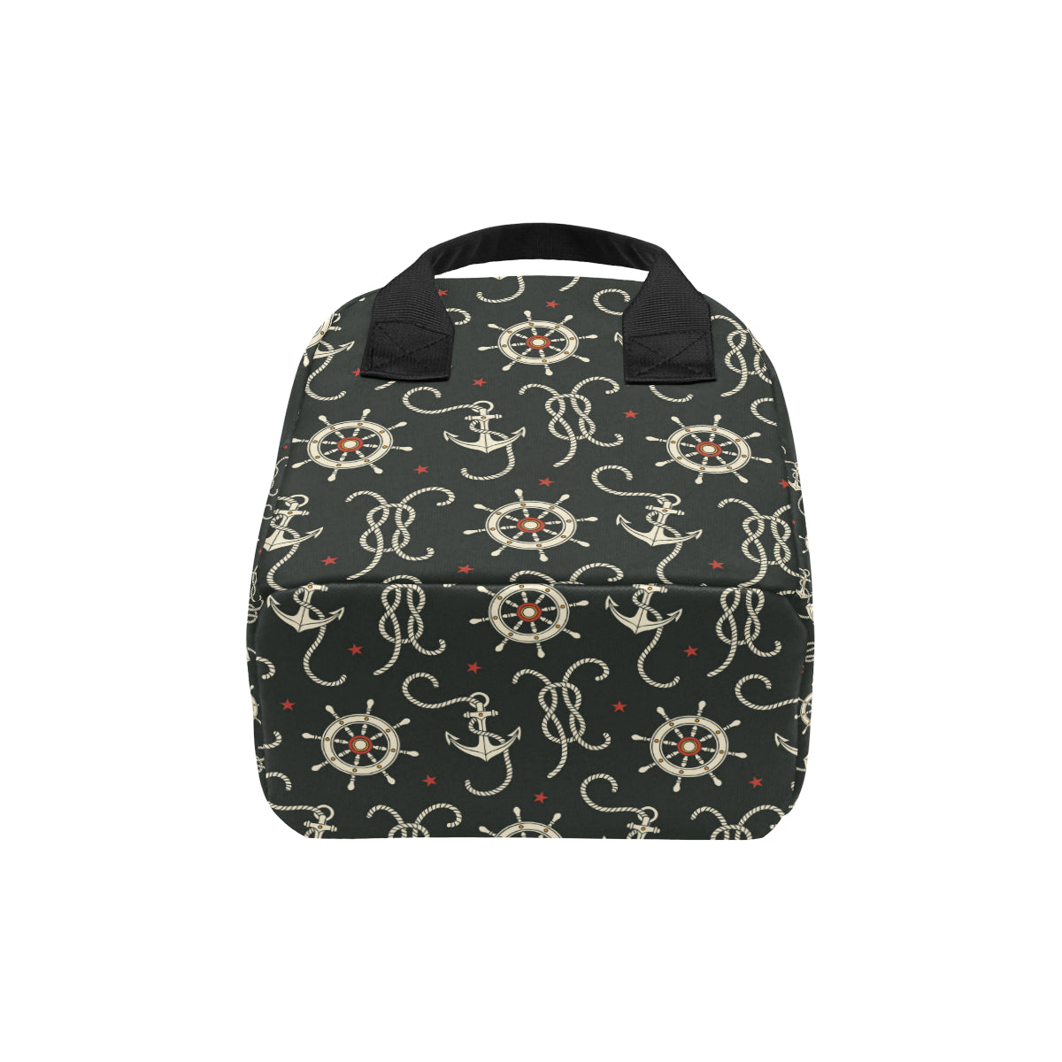 Nautical Anchor Pattern Insulated Lunch Bag