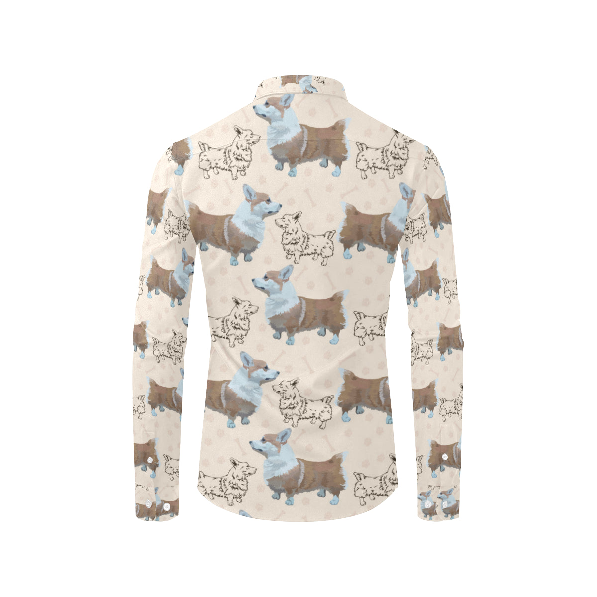 Pembroke Welsh Corgis Pattern Print Design A03 Men's Long Sleeve Shirt