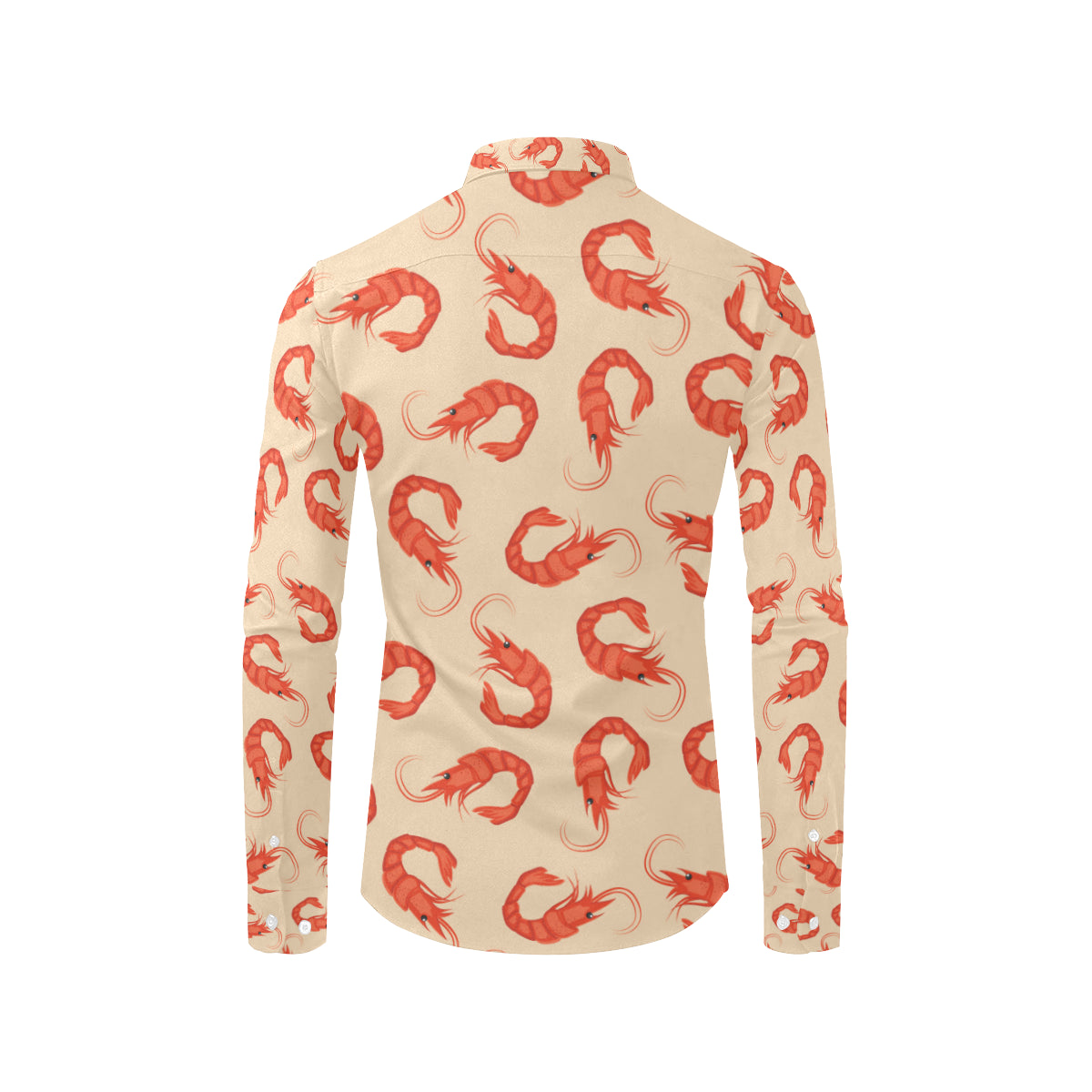 Prawn Pattern Print Design 02 Men's Long Sleeve Shirt