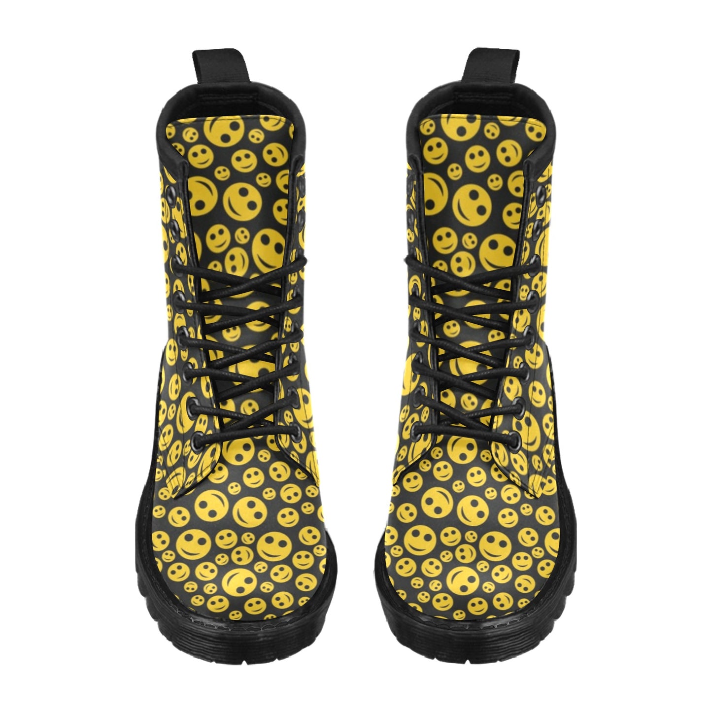 Smiley Face Emoji Print Design LKS304 Women's Boots