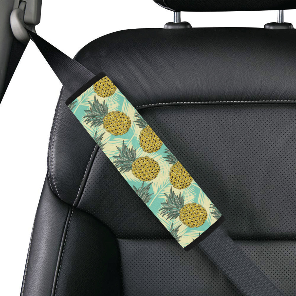 Pineapple Pattern Print Design PP03 Car Seat Belt Cover