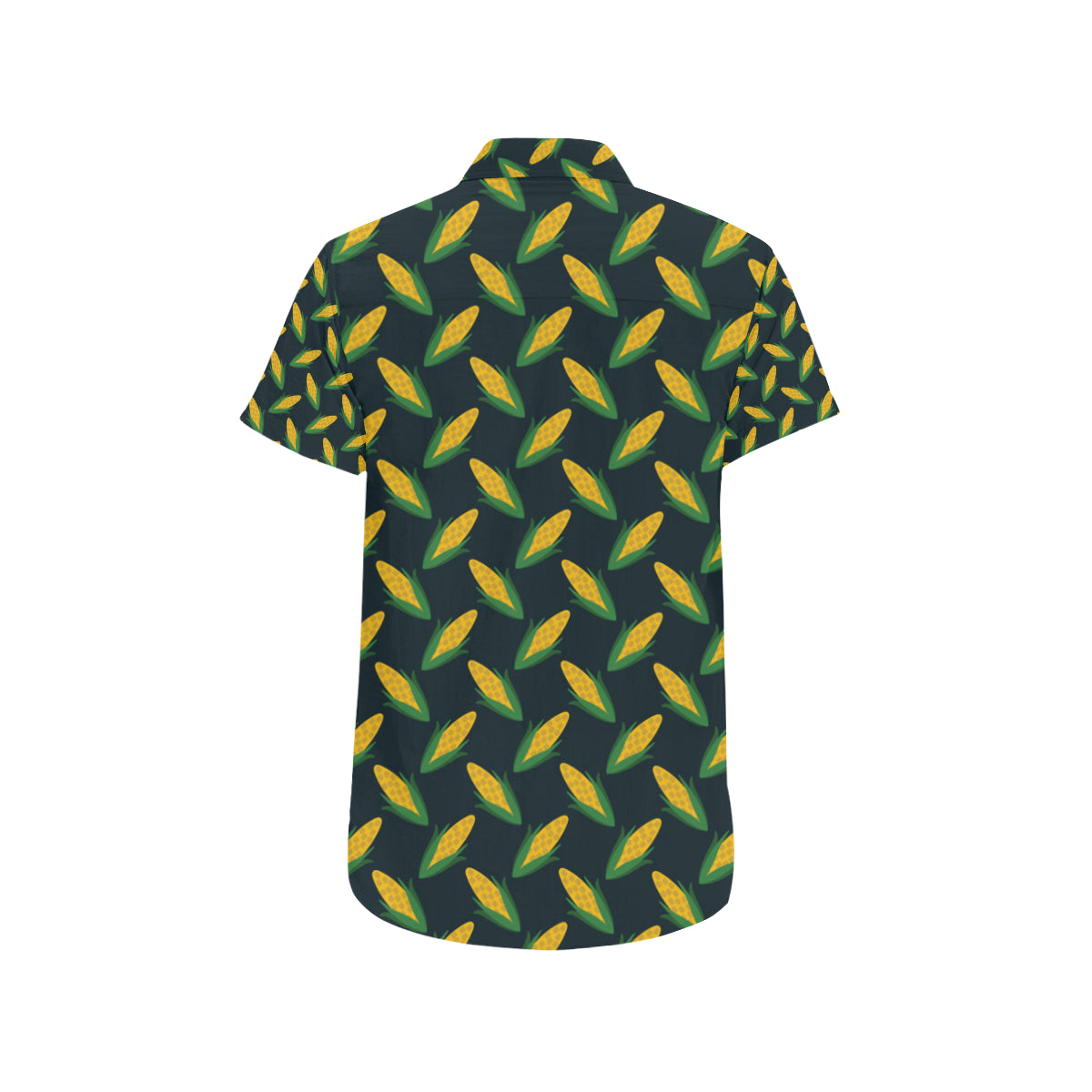 Corn Pattern Print Design 02 Men's Short Sleeve Button Up Shirt