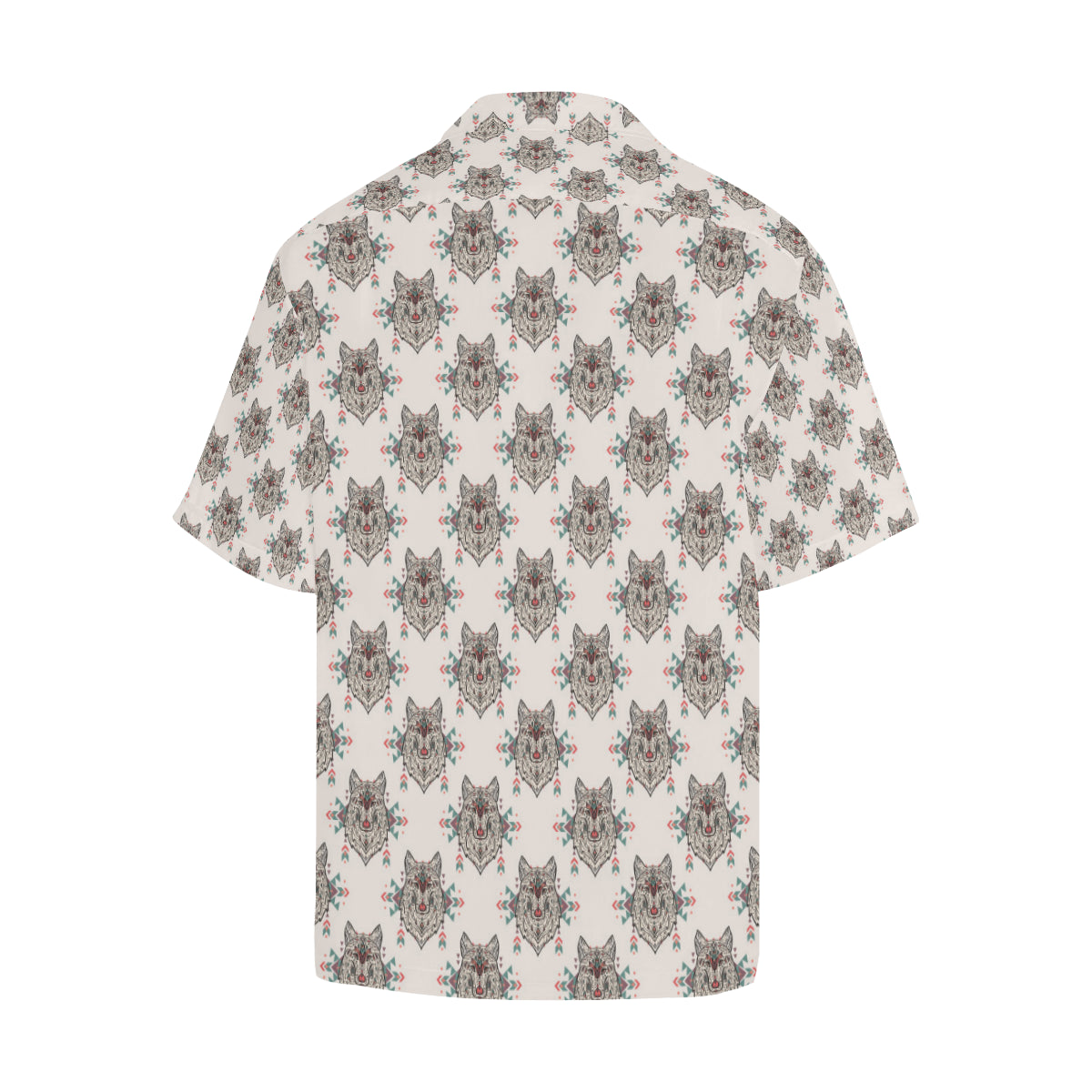 Aztec Wolf Pattern Print Design 01 Men's Hawaiian Shirt