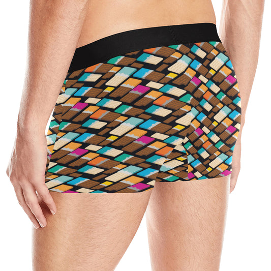 Chocolate Pattern Print Design 02 Men's Boxer Briefs