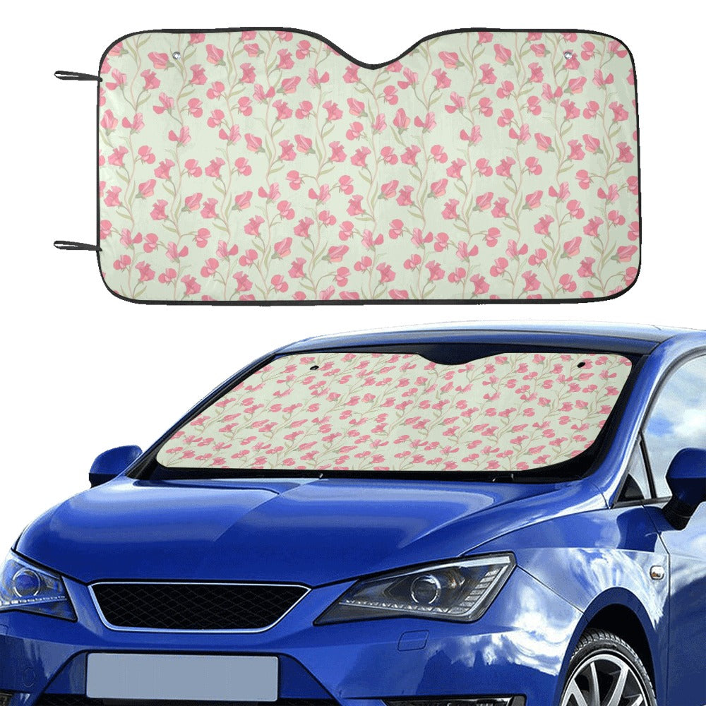 Sweet Pea Print Design LKS301 Car front Windshield Sun Shade