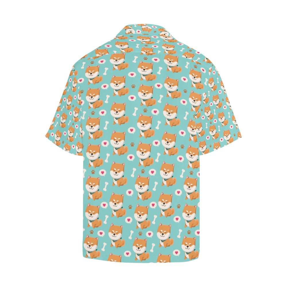 Shiba Inu Print Design LKS3013 Men's Hawaiian Shirt
