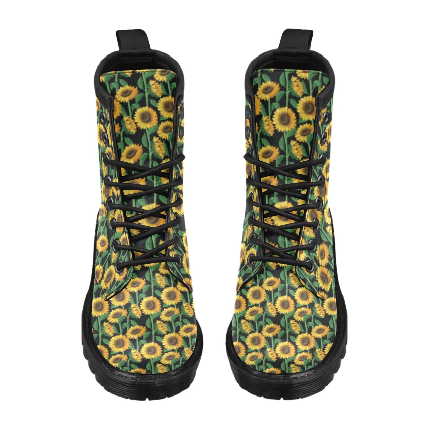 Sunflower Realistic Print Pattern Women's Boots