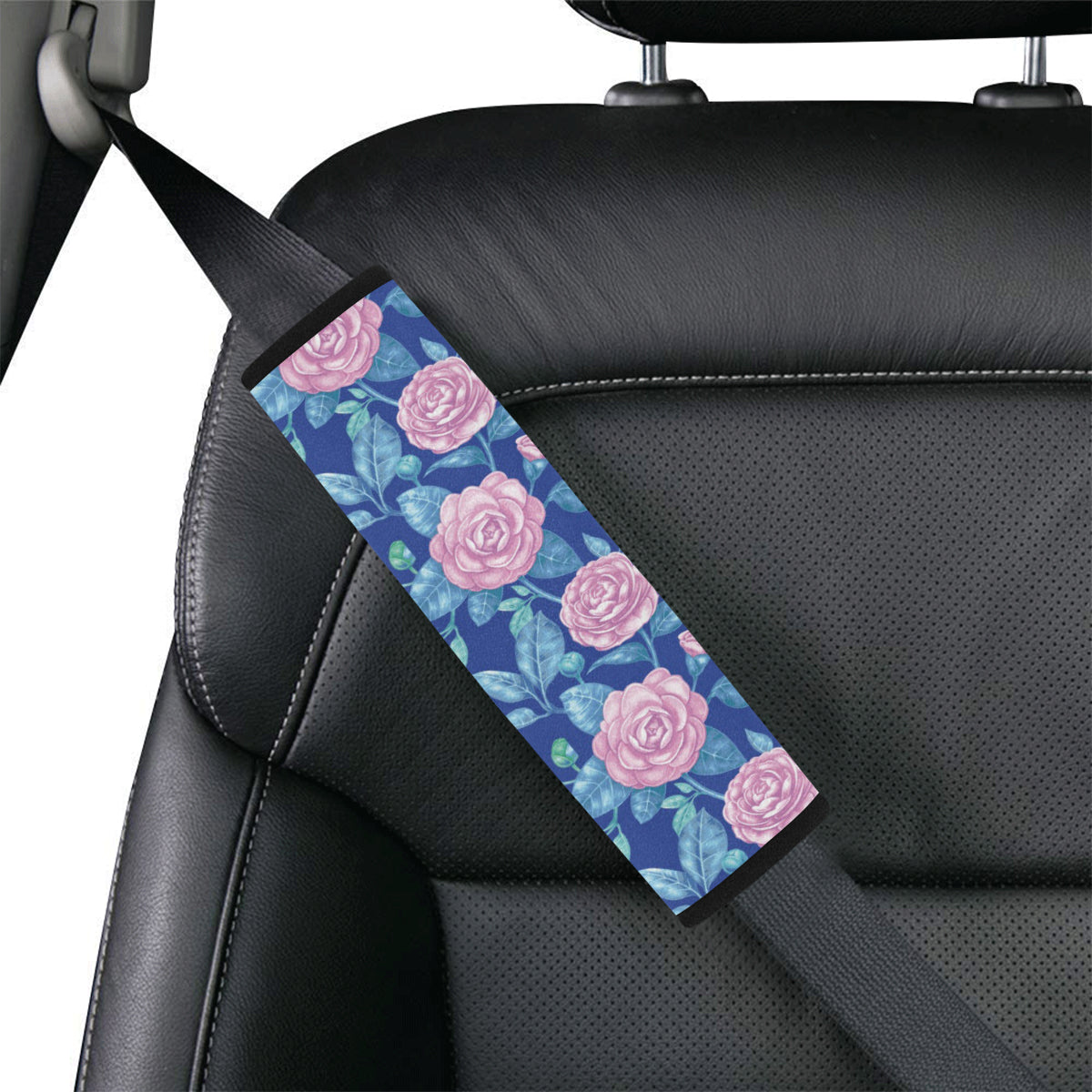 Camellia Pattern Print Design CM05 Car Seat Belt Cover