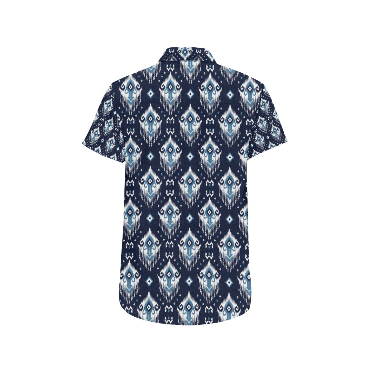 Ethnic Ornament Print Pattern Men's Short Sleeve Button Up Shirt