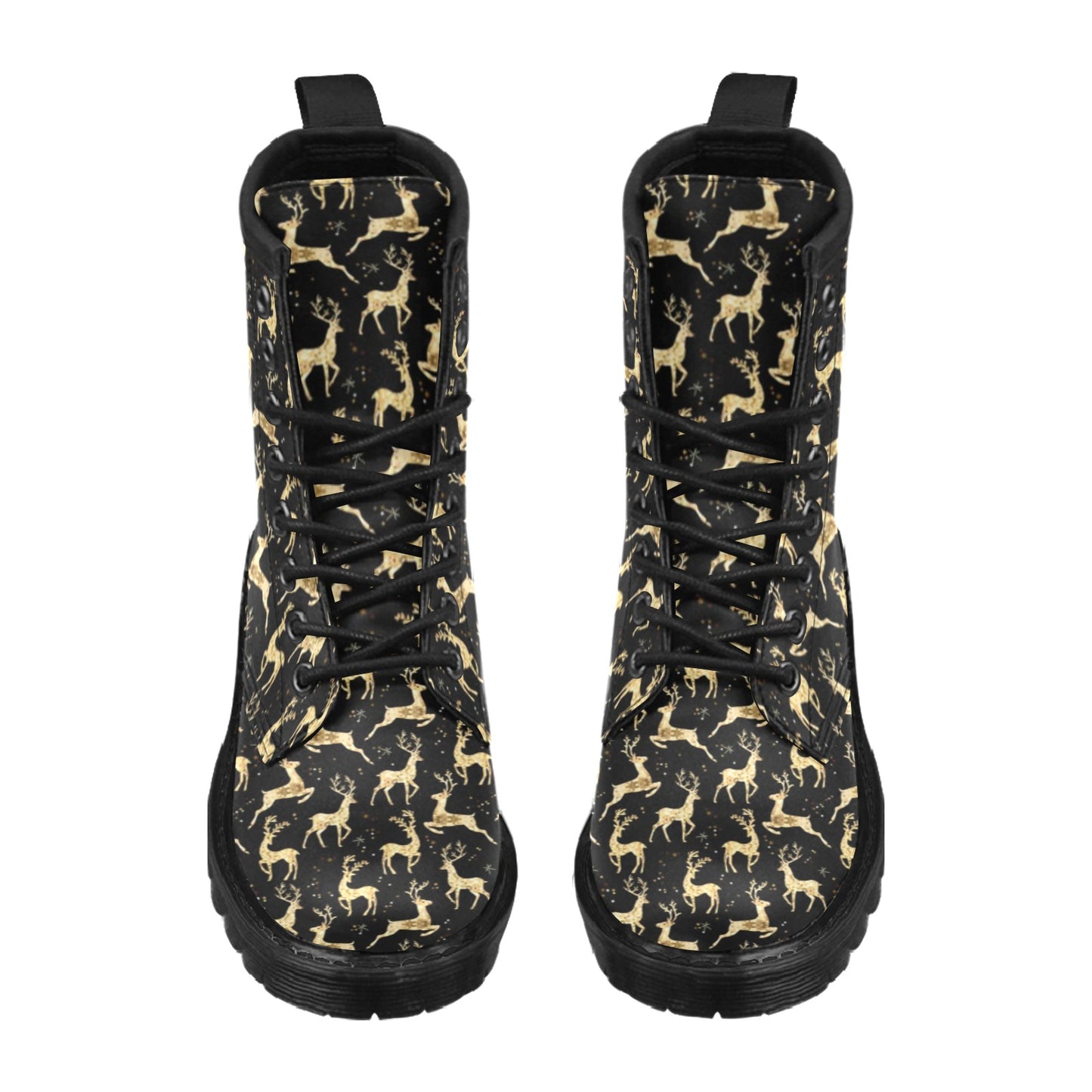 Deer Gold Pattern Women's Boots