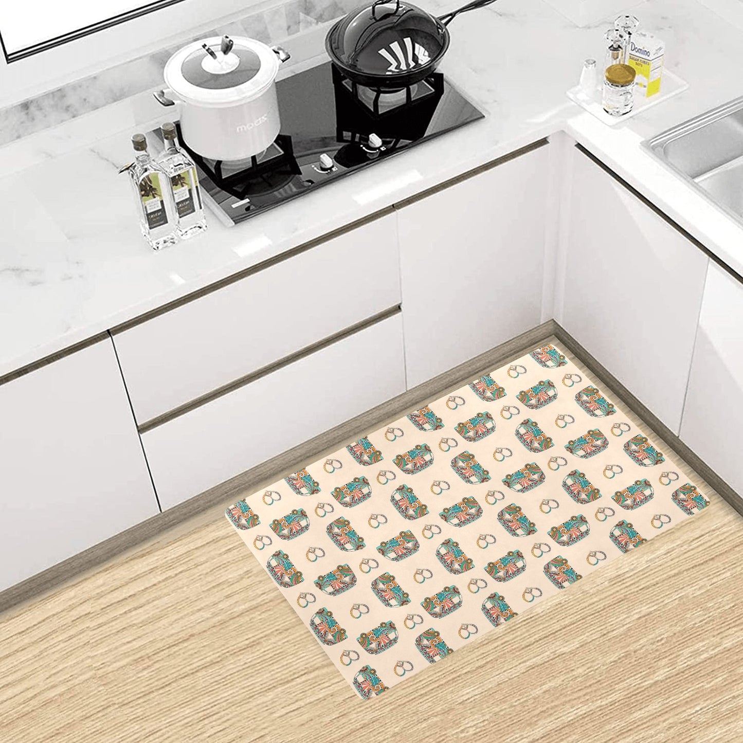 Hippie Van Peace Print Design LKS303 Kitchen Mat