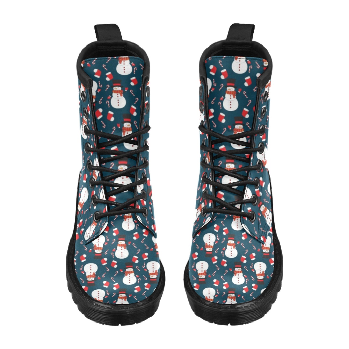 Snowman Print Design LKS301 Women's Boots