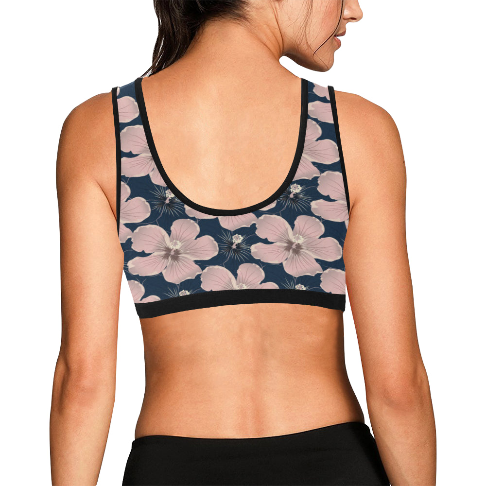 Plumeria Pattern Print Design PM018 Sports Bra