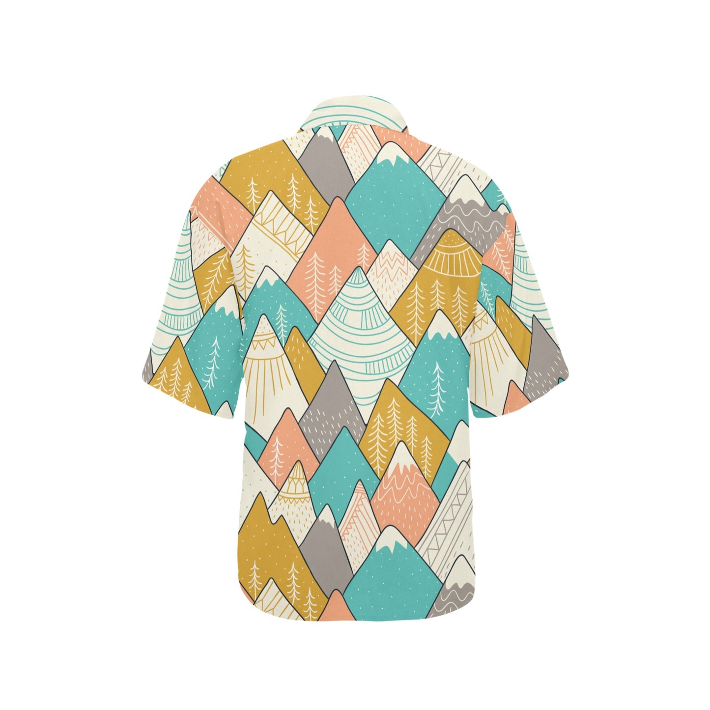 Mountain Pattern Print Design 02 Women's Hawaiian Shirt