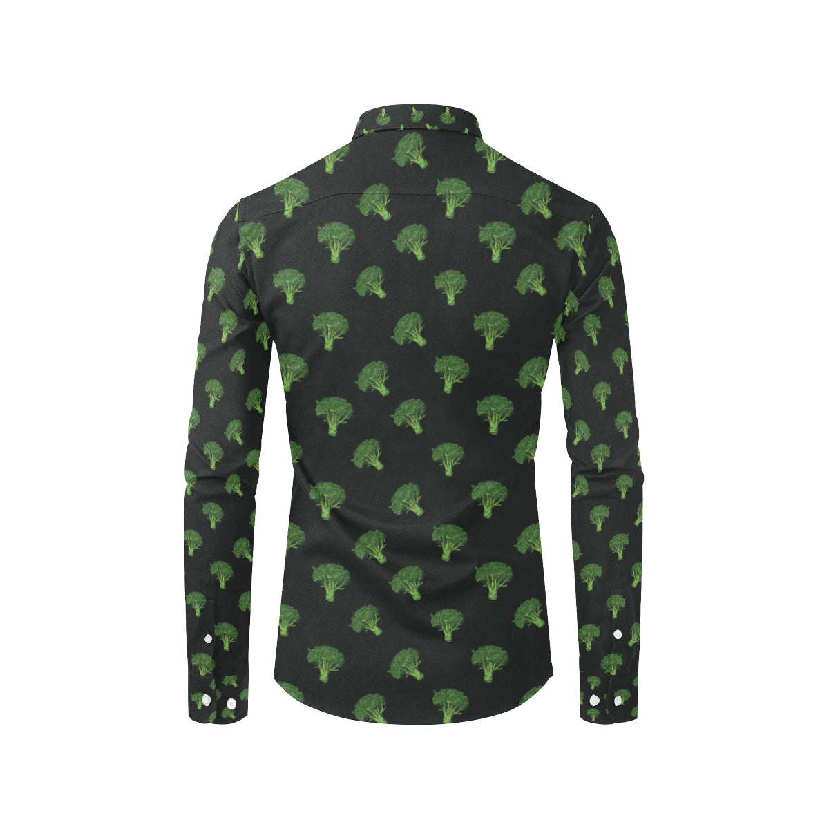 Broccoli Pattern Print Design 04 Men's Long Sleeve Shirt
