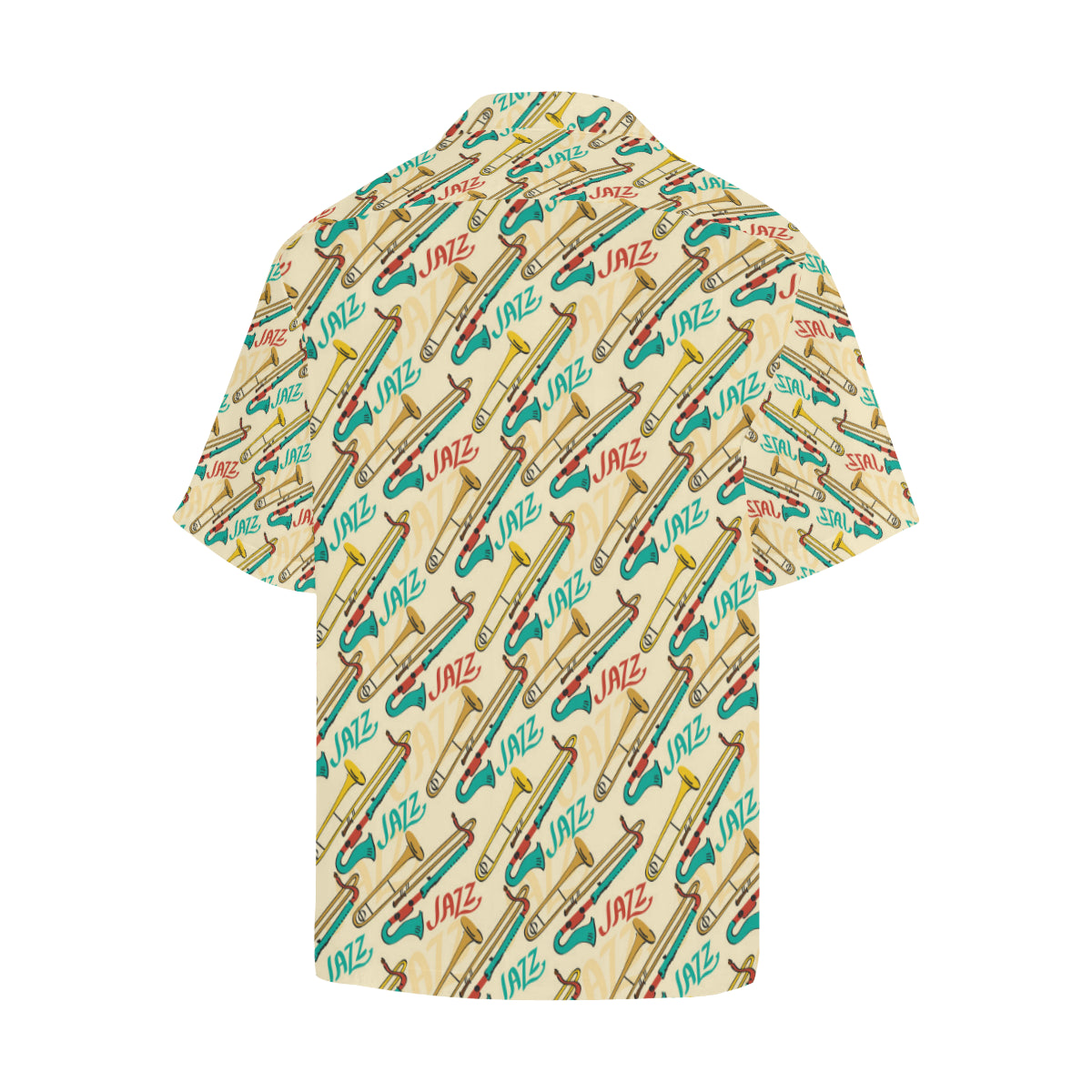 Trombone Pattern Print Design 03 Men's Hawaiian Shirt