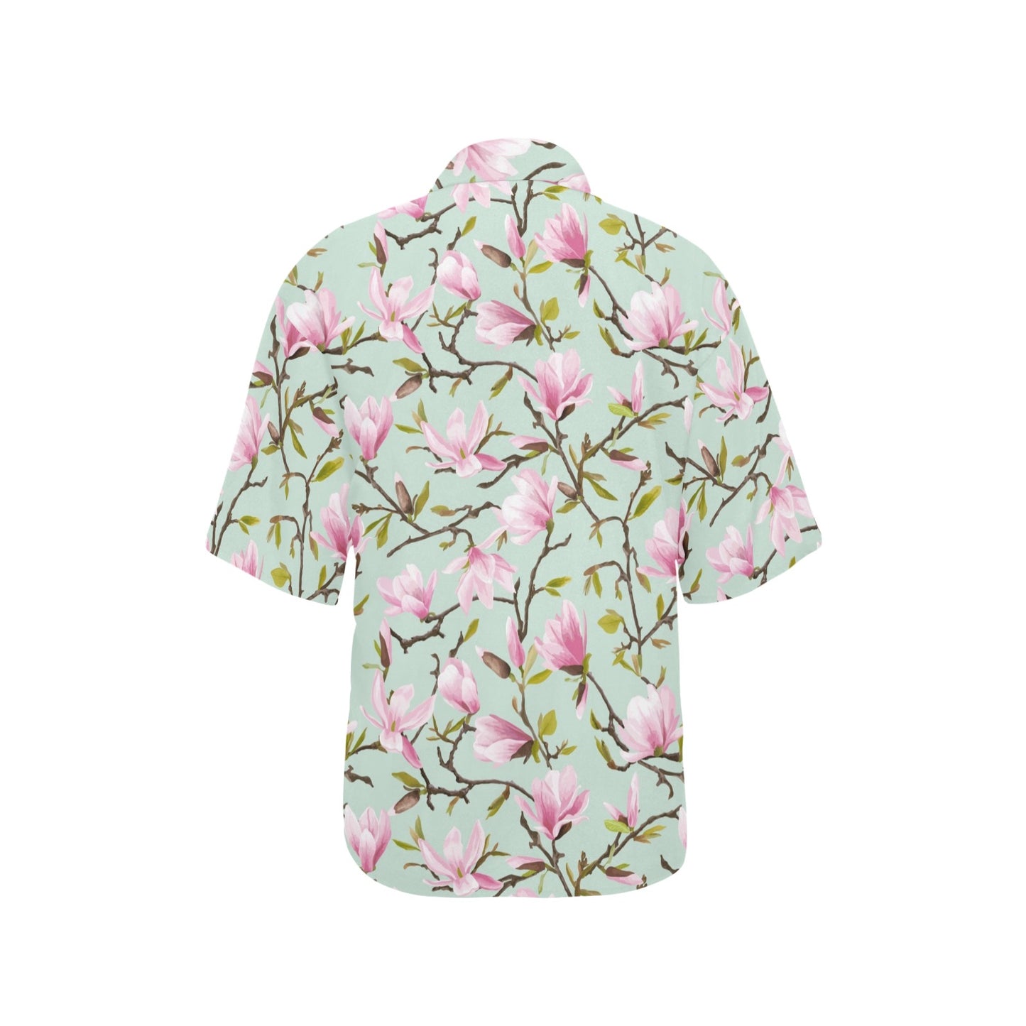 Magnolia Pattern Print Design MAG04 Women's Hawaiian Shirt